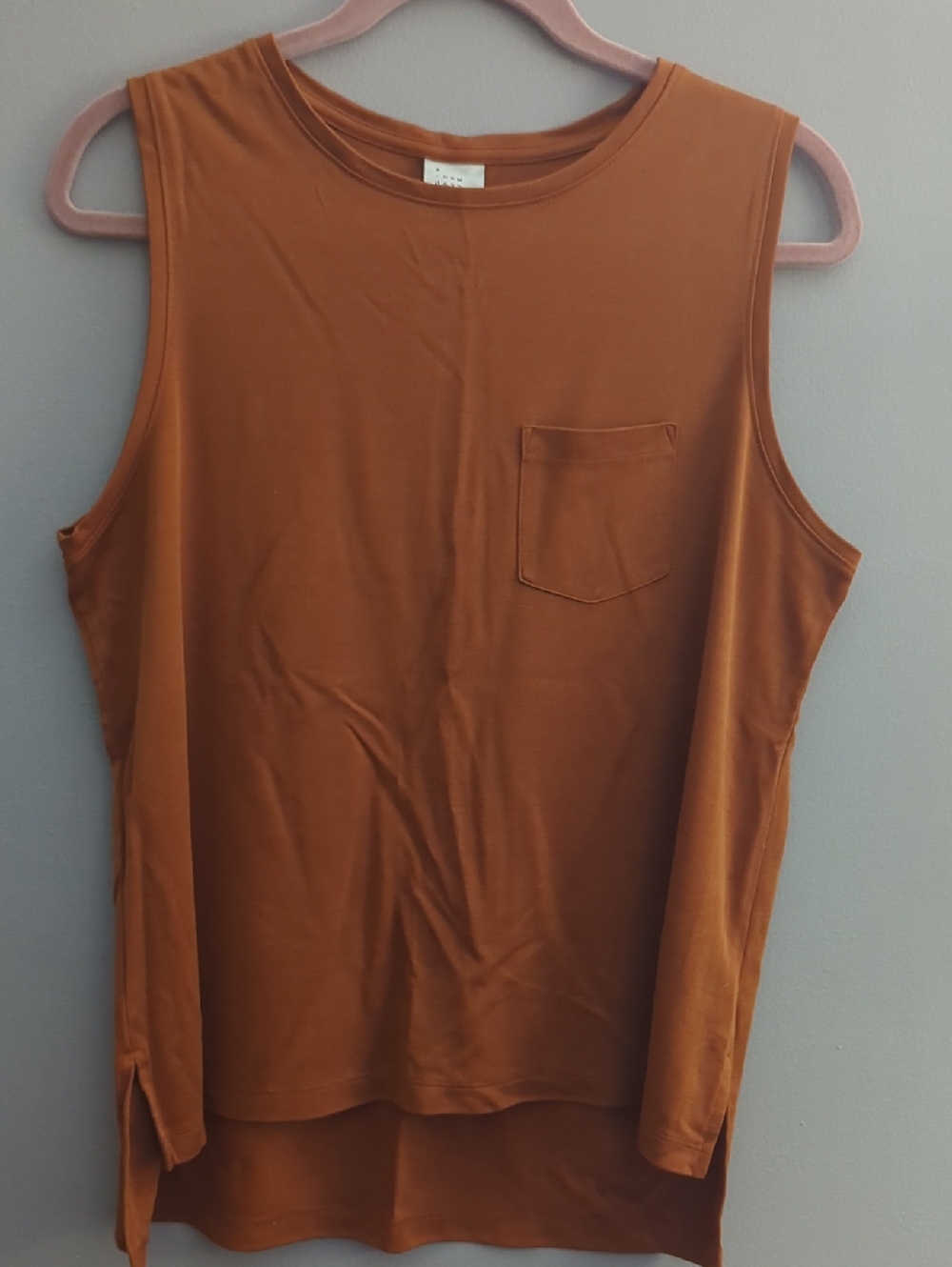 a new day Women's Sleeveless Pocket Tank - Rust Brown